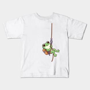 Cute frog Abseiling Kids T-Shirt